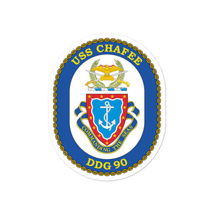 USS Chafee (DDG-90) Ship's Crest Vinyl Sticker