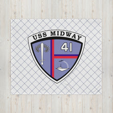 Load image into Gallery viewer, USS Midway (CVA/CV-41) Ship's Crest Throw Blanket