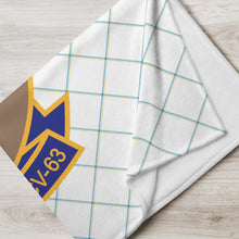 Load image into Gallery viewer, USS Kitty Hawk (CV-63) Ship&#39;s Crest Throw Blanket