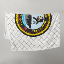 Load image into Gallery viewer, USS Theodore Roosevelt (CVN-71) Ship&#39;s Crest Throw Blanket