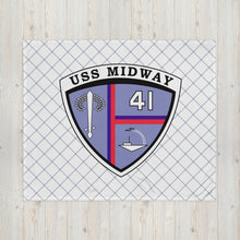 Load image into Gallery viewer, USS Midway (CVA/CV-41) Ship's Crest Throw Blanket