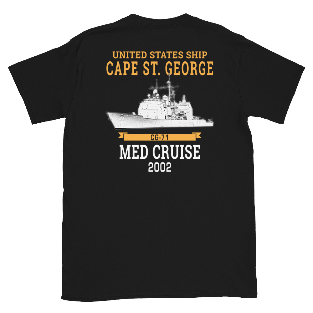 USS Cape St. George (CG-71) 2002 MED Short-Sleeve Unisex T-Shirt