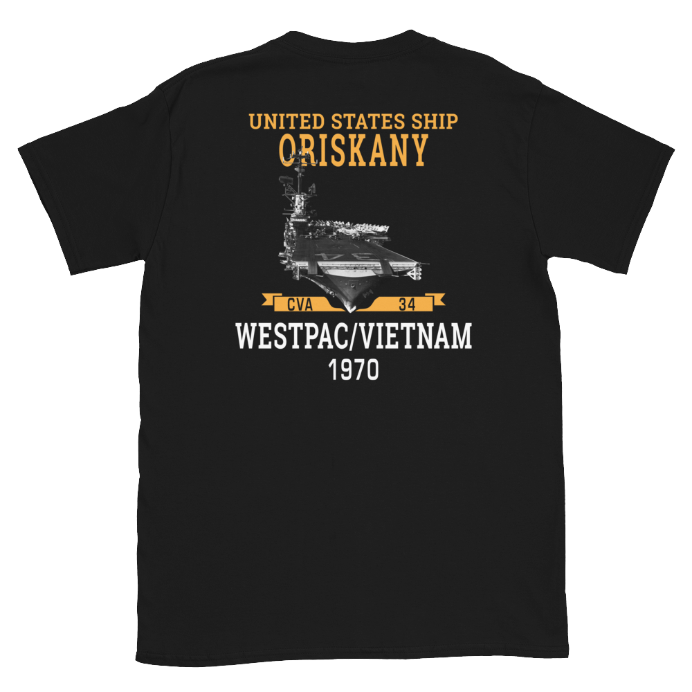 USS Oriskany (CVA-34) 1970 WESTPAC/VIETNAM Short-Sleeve Unisex T-Shirt