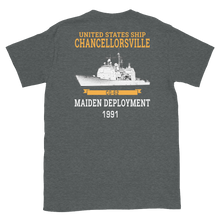 Load image into Gallery viewer, USS Chancellorsville (CG-62) 1991 Maiden Deployment Short-Sleeve T-Shirt