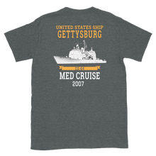 Load image into Gallery viewer, USS Gettysburg (CG-64) 2007 MED Short-Sleeve T-Shirt