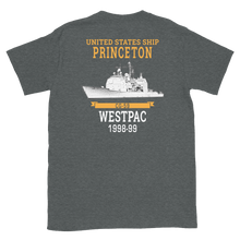 Load image into Gallery viewer, USS Princeton (CG-59) 1998-99 WESTPAC Short-Sleeve Unisex T-Shirt