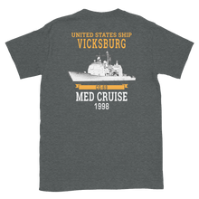 Load image into Gallery viewer, USS Vicksburg (CG-69) 1998 MED Short-Sleeve Unisex T-Shirt