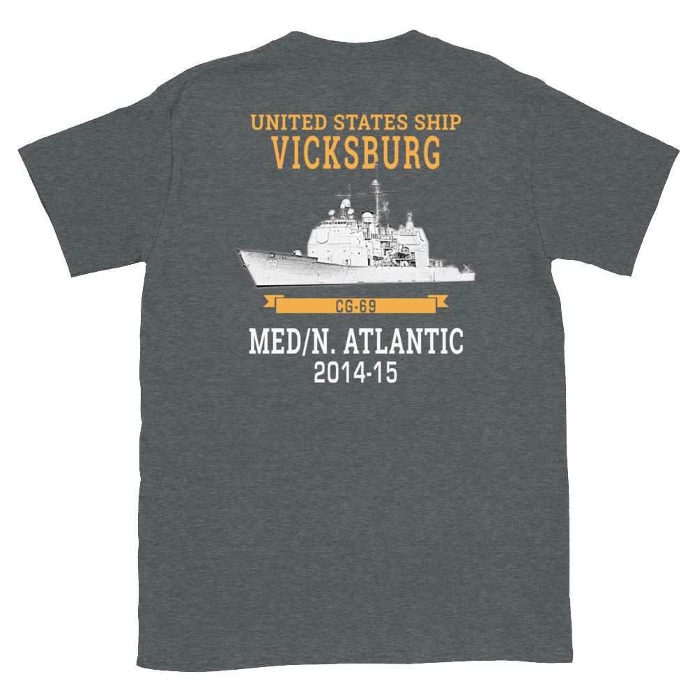 USS Vicksburg (CG-69) 2014-15 MED/N. ATLANTIC Short-Sleeve Unisex T-Shirt