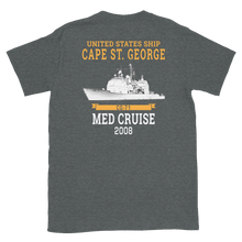 Load image into Gallery viewer, USS Cape St. George (CG-71) 2008 MED Short-Sleeve Unisex T-Shirt