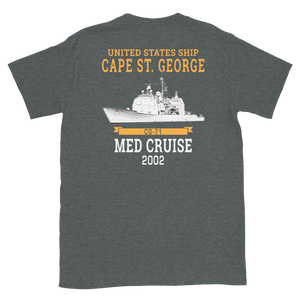 USS Cape St. George (CG-71) 2002 MED Short-Sleeve Unisex T-Shirt