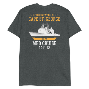 USS Cape St. George (CG-71) 2011-12 MED Short-Sleeve Unisex T-Shirt
