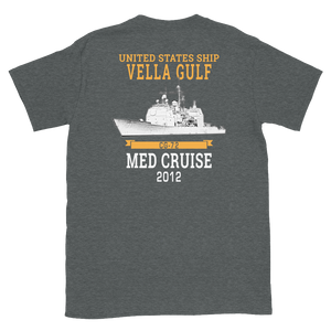 USS Vella Gulf (CG-72) 2012 MED Short-Sleeve Unisex T-Shirt