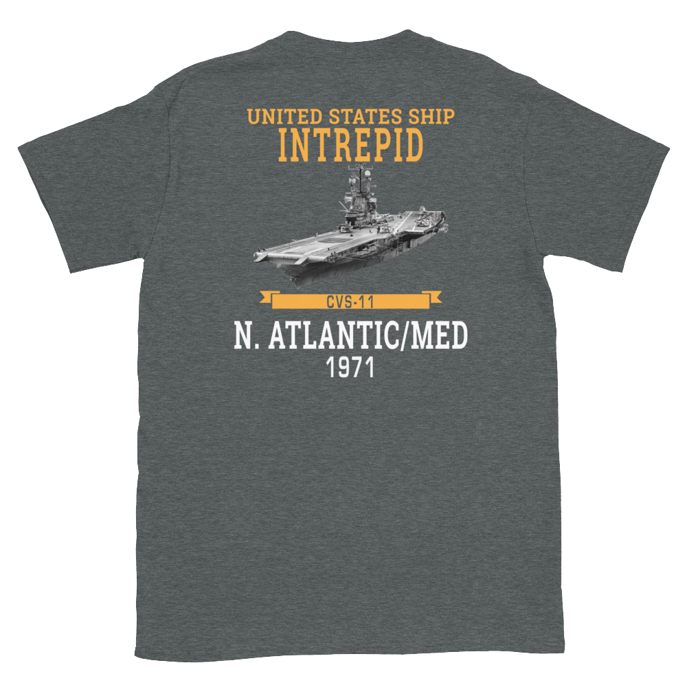 USS Intrepid (CVS-11) 1971 N.Atlantic/MED Short-Sleeve T-Shirt