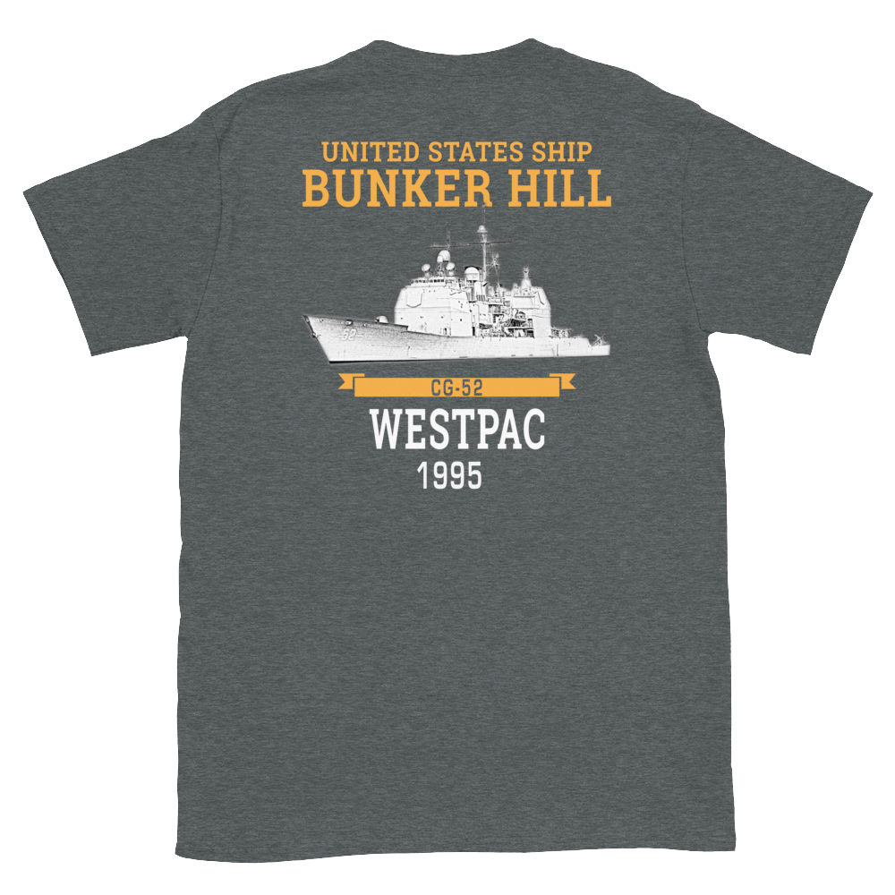 USS Bunker Hill (CG-52) 1995 WESTPAC Short-Sleeve Unisex T-Shirt