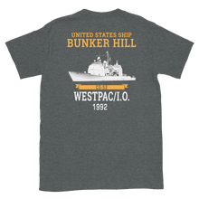 Load image into Gallery viewer, USS Bunker Hill (CG-52) 1992 WESTPAC/IO Short-Sleeve Unisex T-Shirt