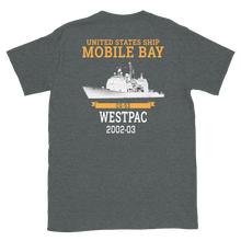 Load image into Gallery viewer, USS Mobile Bay (CG-53) 2002-03 Deployment Short-Sleeve T-Shirt