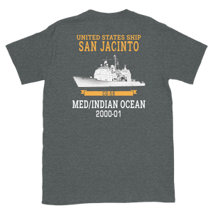 USS San Jacinto (CG-56) 2000-01 Deployment Short-Sleeve T-Shirt