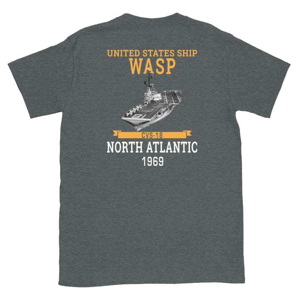 USS Wasp (CVS-18) 1969 N. ATLANTIC Short-Sleeve Unisex T-Shirt