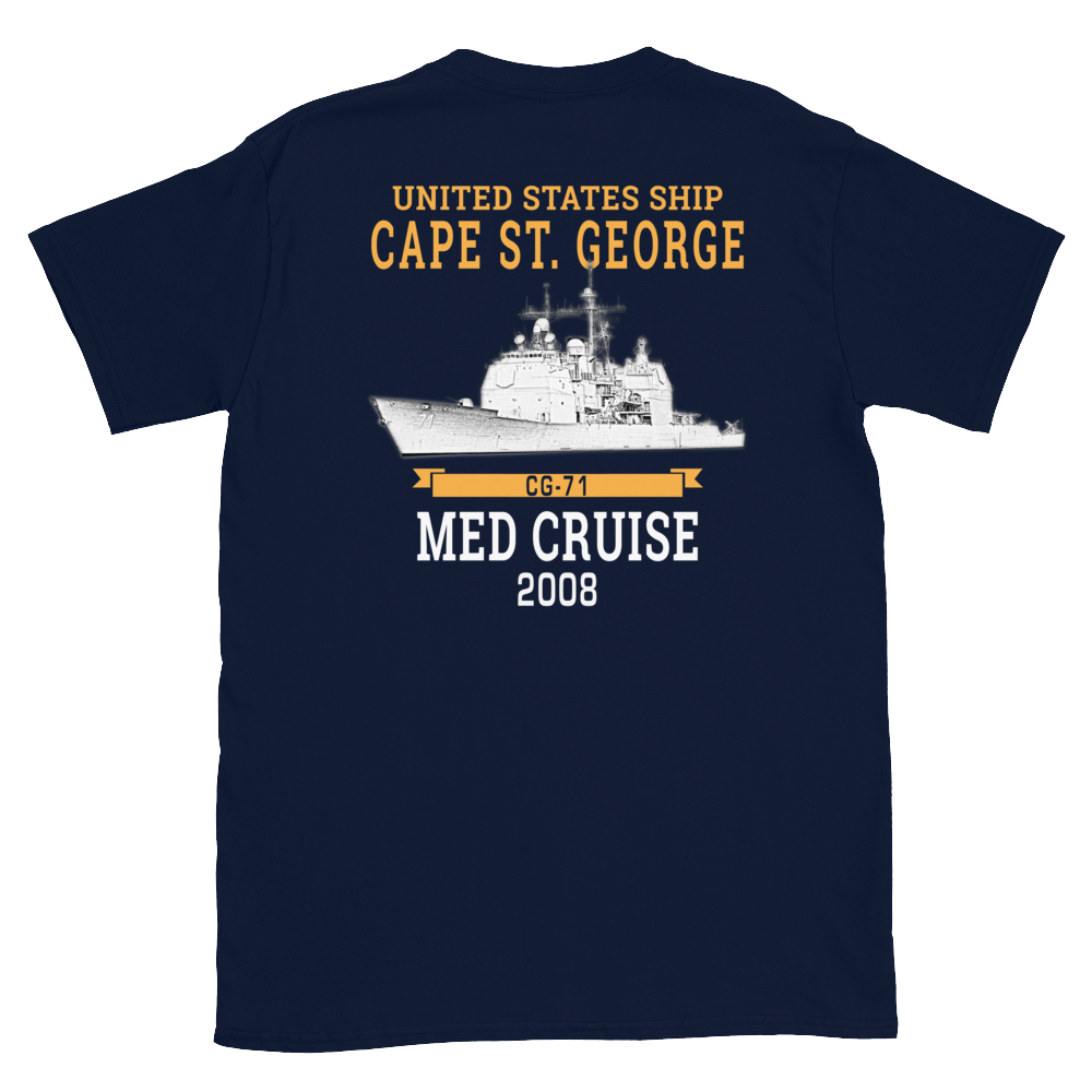 USS Cape St. George (CG-71) 2008 MED Short-Sleeve Unisex T-Shirt
