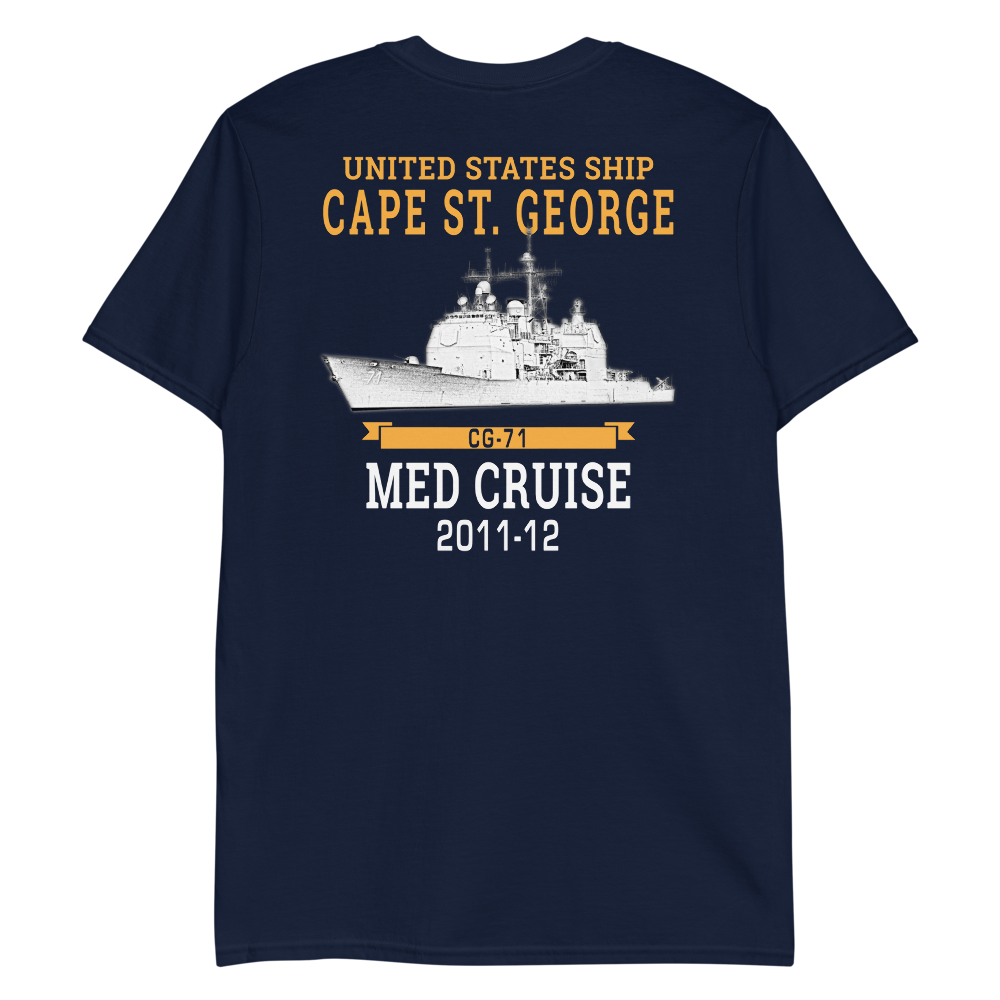 USS Cape St. George (CG-71) 2011-12 MED Short-Sleeve Unisex T-Shirt