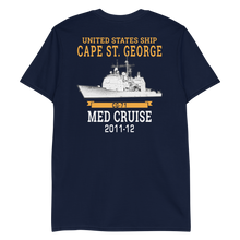 Load image into Gallery viewer, USS Cape St. George (CG-71) 2011-12 MED Short-Sleeve Unisex T-Shirt