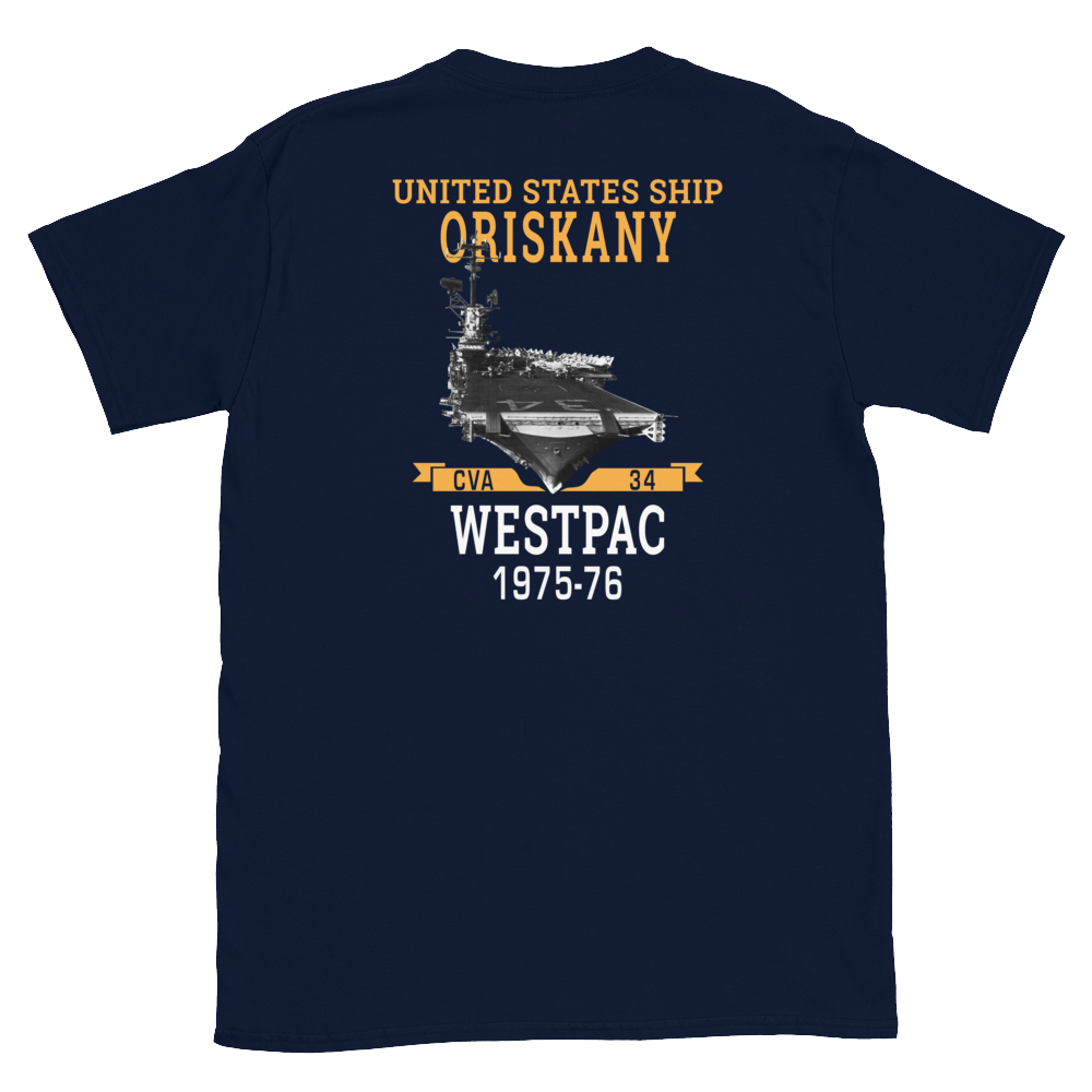 USS Oriskany (CVA-34) 1975-76 WESTPAC Short-Sleeve Unisex T-Shirt