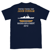 Load image into Gallery viewer, USS Jason Dunham (DDG-109) 2012 MAIDEN DEPLOYMENT Short-Sleeve Unisex T-Shirt