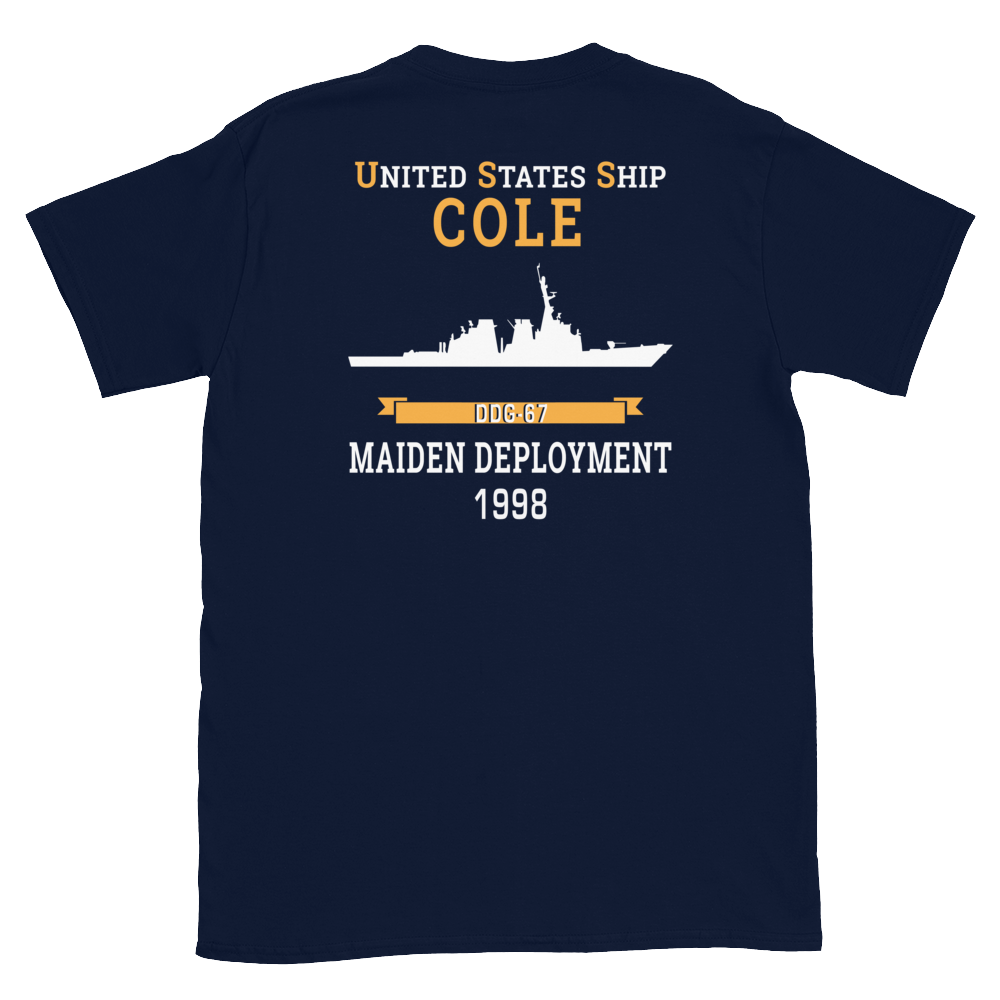 USS Cole (DDG-67) 1998 MAIDEN DEPLOYMENT Short-Sleeve Unisex T-Shirt