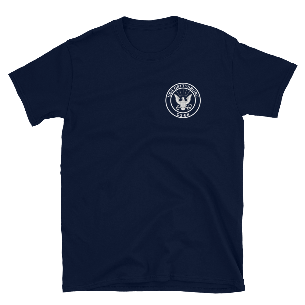 USS Gettysburg (CG-64) 2001 MED Short-Sleeve T-Shirt