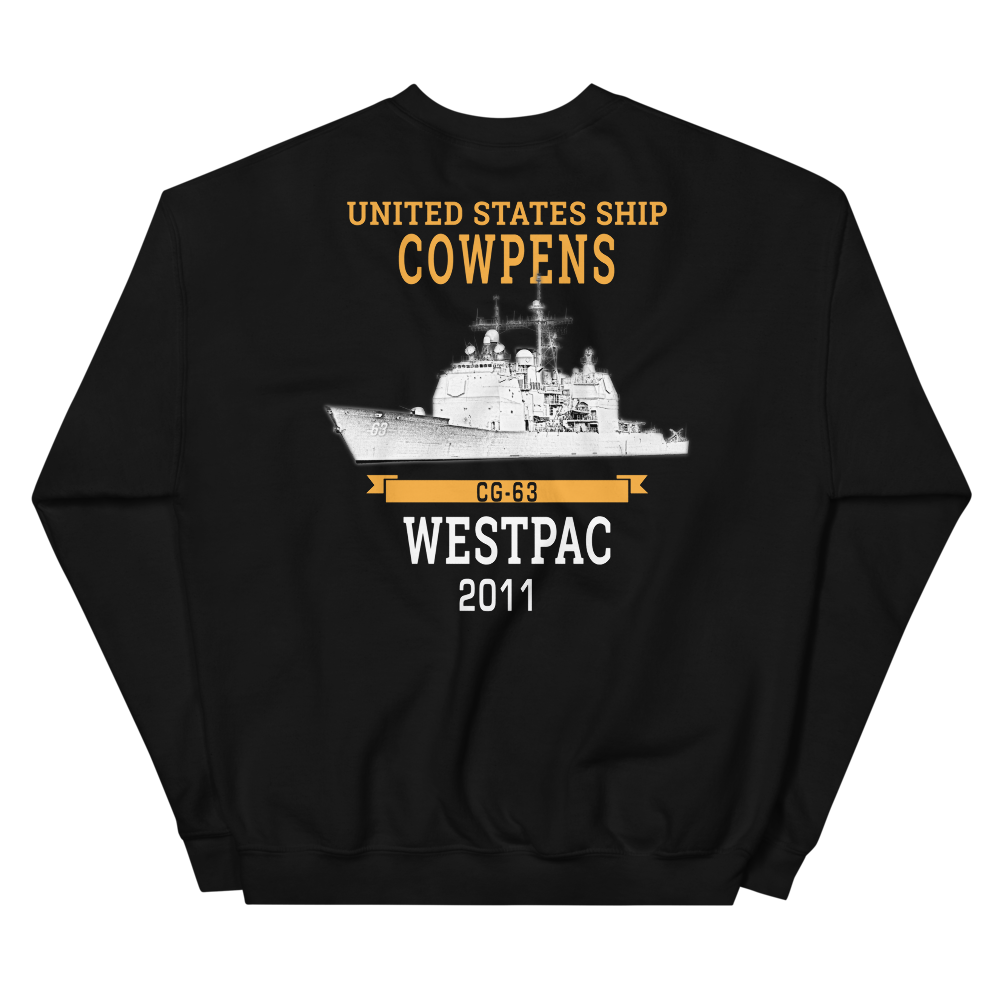 USS Cowpens (CG-63) 2011 WESTPAC Sweatshirt