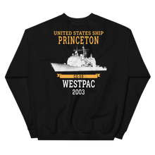 Load image into Gallery viewer, USS Princeton (CG-59) 2003 WESTPAC Unisex Sweatshirt