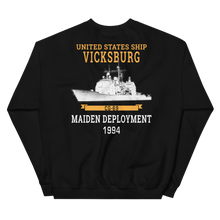 Load image into Gallery viewer, USS Vicksburg (CG-69) 1994 Maiden Deployment Unisex Sweatshirt