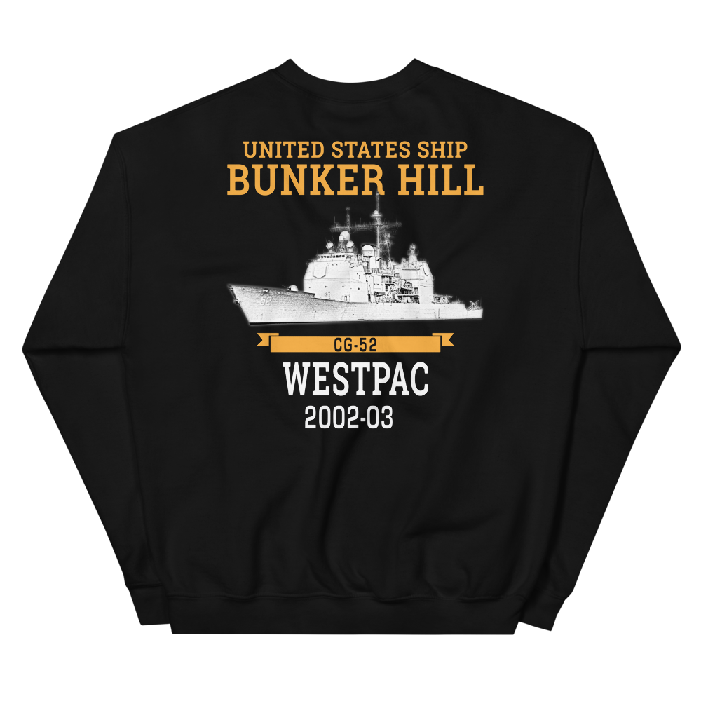 USS Bunker Hill (CG-52) 2002-03 WESTPAC Unisex Sweatshirt