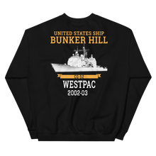 Load image into Gallery viewer, USS Bunker Hill (CG-52) 2002-03 WESTPAC Unisex Sweatshirt