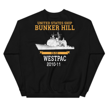 Load image into Gallery viewer, USS Bunker Hill (CG-52) 2010-11 WESTPAC Unisex Sweatshirt