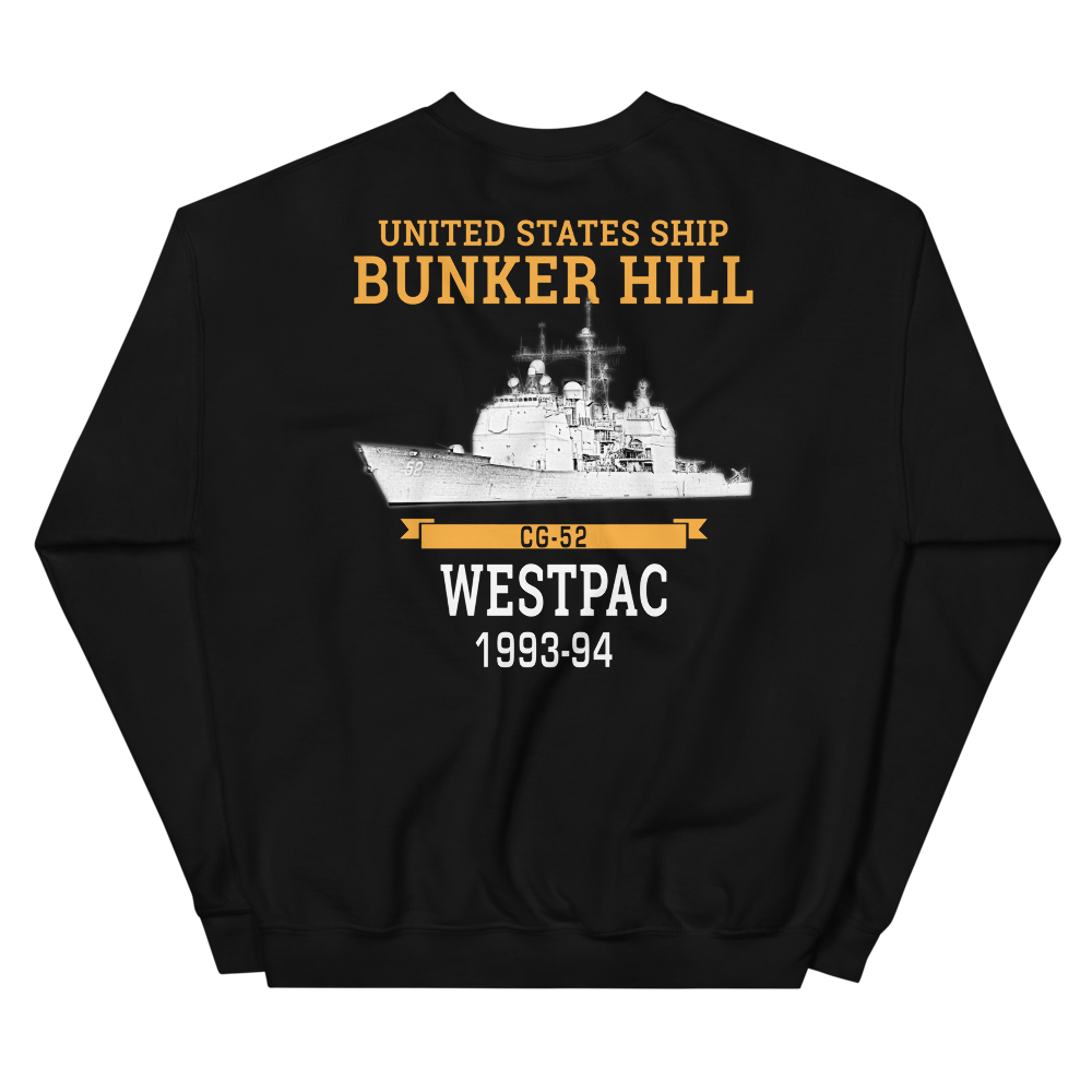 USS Bunker Hill (CG-52) 1993-94 WESTPAC Unisex Sweatshirt