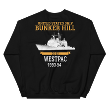 Load image into Gallery viewer, USS Bunker Hill (CG-52) 1993-94 WESTPAC Unisex Sweatshirt