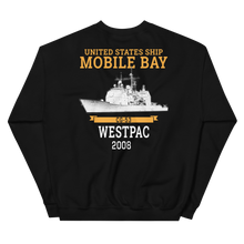 Load image into Gallery viewer, USS Mobile Bay (CG-53) 2008 Deployment Sweatshirt