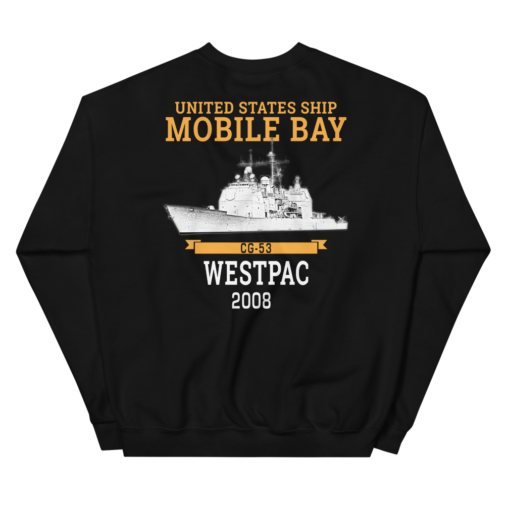 USS Mobile Bay (CG-53) 2008 Deployment Sweatshirt