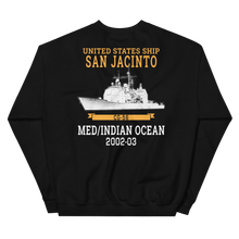 Load image into Gallery viewer, USS San Jacinto (CG-56) 2002-03 Deployment Sweatshirt