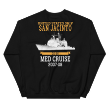 Load image into Gallery viewer, USS San Jacinto (CG-56) 2007-08 Deployment Sweatshirt