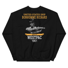 Load image into Gallery viewer, USS Bonhomme Richard (CVS-31) 1961 WESTPAC Unisex Sweatshirt