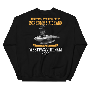 USS Bonhomme Richard (CVS-31) 1969 WESTPAC/VIETNAM Unisex Sweatshirt