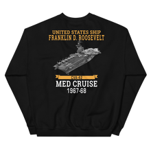 Load image into Gallery viewer, USS Franklin D. Roosevelt (CVA-42) 1967-68 MED CRUISE Sweatshirt
