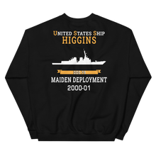 Load image into Gallery viewer, USS Higgins (DDG-76) 2000-01 MAIDEN DEPLOYMENT Unisex Sweatshirt