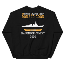 Load image into Gallery viewer, USS Donald Cook (DDG-75) 2000 MAIDEN DEPLOYMENT Unisex Sweatshirt