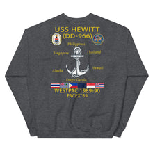 Load image into Gallery viewer, USS Hewitt (DD-966) 1989-90 Cruise Sweatshirt