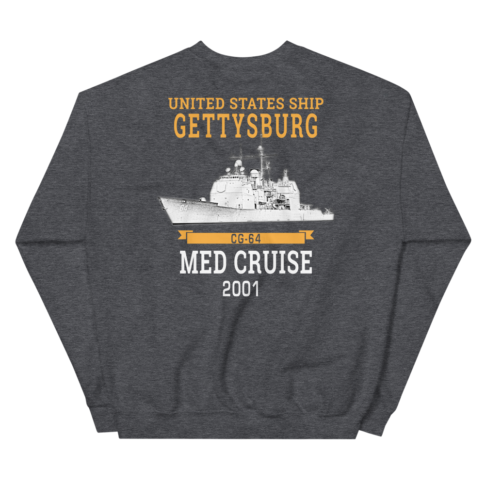USS Gettysburg (CG-64) 2001 MED Sweatshirt