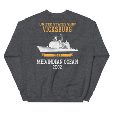 Load image into Gallery viewer, USS Vicksburg (CG-69) 2002 MED/IO Unisex Sweatshirt