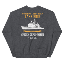 Load image into Gallery viewer, USS Lake Erie (CG-70) 1994-95 Maiden Deployment Unisex Sweatshirt